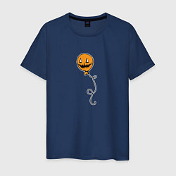 Мужская футболка Хэллоуин шарики и приведение