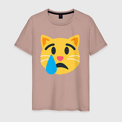 Мужская футболка Жёлтый котик грустит