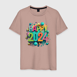 Мужская футболка Happy 2024