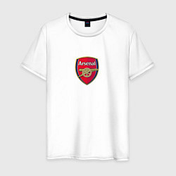 Футболка хлопковая мужская Arsenal fc sport club, цвет: белый
