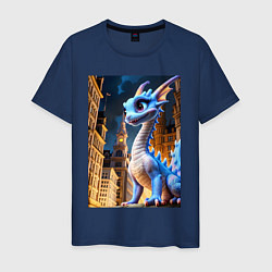 Мужская футболка Синяя дракоша