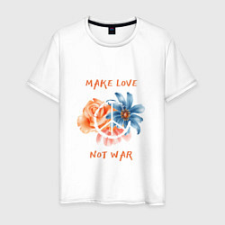 Мужская футболка Make love not war2