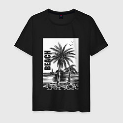 Мужская футболка Пляж пальмы