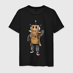 Мужская футболка Roblox робот машет