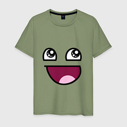 Мужская футболка Trollface глаза с улыбкой