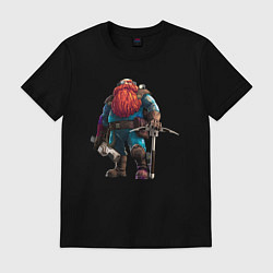 Футболка хлопковая мужская Deep Rock Galactic, цвет: черный