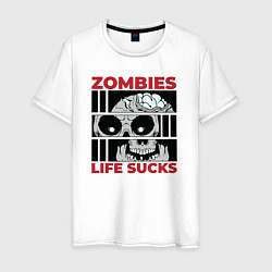 Мужская футболка Zombies life sucks