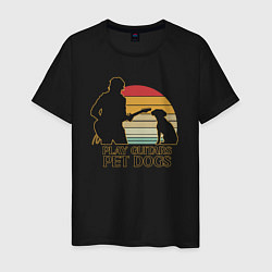 Мужская футболка Гитары и собаки