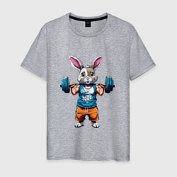 Мужская футболка Кролик спортсмен