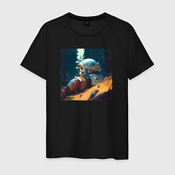 Мужская футболка Космонавт и лес