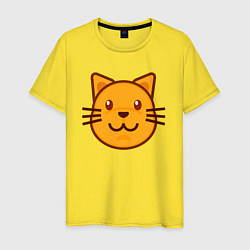 Мужская футболка Оранжевый котик счастлив