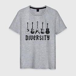 Мужская футболка Разнообразие гитар