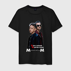 Футболка хлопковая мужская Depeche Mode - Dave Gahan and Martin Gore memento, цвет: черный