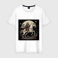 Мужская футболка Рыцарь на коне под луной