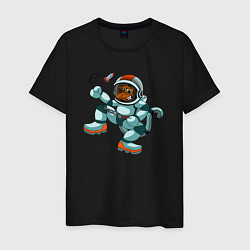 Мужская футболка Обезьянка космонавт