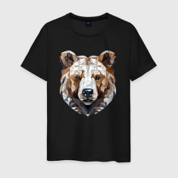 Мужская футболка Медведь полигональный