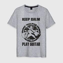 Мужская футболка Успокойся и играй на гитаре