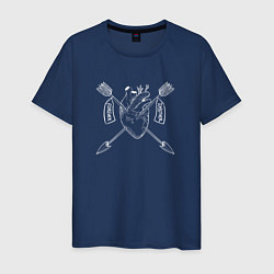 Мужская футболка Разбитое сердце со стрелами