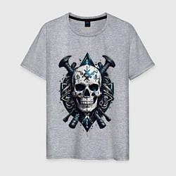 Мужская футболка Татуированный череп викинга
