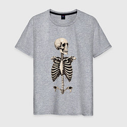 Мужская футболка Улыбающийся скелет