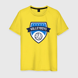 Футболка хлопковая мужская Volleyboys, цвет: желтый