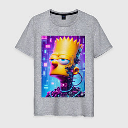 Мужская футболка Cyber Bart Simpson - ai art