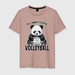 Мужская футболка Panda volleyball