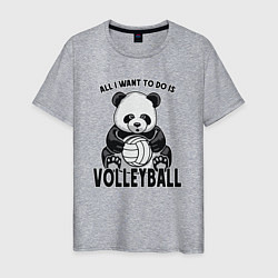 Мужская футболка Panda volleyball