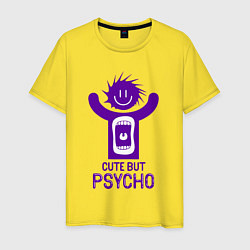 Мужская футболка Cute but psycho inscription