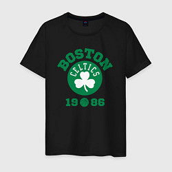 Футболка хлопковая мужская Boston Celtics 1986, цвет: черный