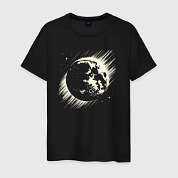 Мужская футболка Луна в космосе