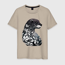 Мужская футболка Цветочная выдра