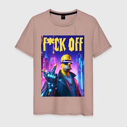 Мужская футболка Homer Simpson - cyberpunk - gesture