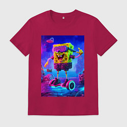 Мужская футболка Sponge Bob on a gyro scooter - ai art