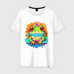 Мужская футболка Неоновая лягушка