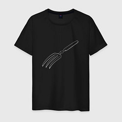 Мужская футболка Невозможная вилка на тёмном