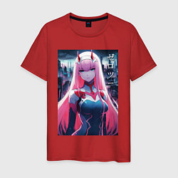 Мужская футболка Darling in the Franxx - zero two - ai art