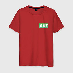 Мужская футболка Номер 067 - Игра в кальмара