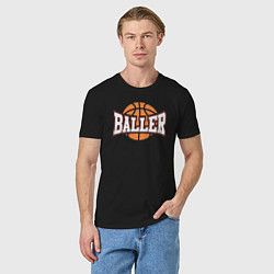 Футболка хлопковая мужская Baller style, цвет: черный — фото 2