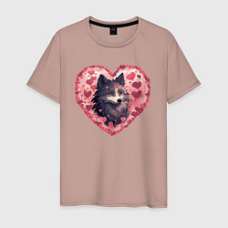 Мужская футболка Влюбленный волк