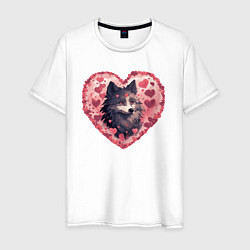 Мужская футболка Влюбленный волк