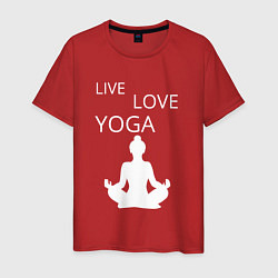 Мужская футболка Йога - жизнь - любовь