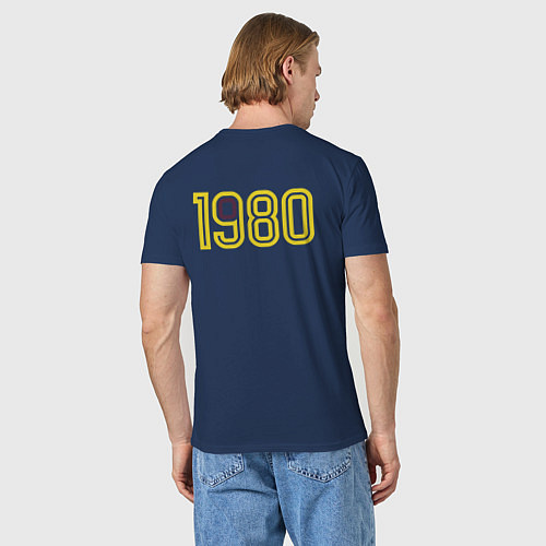 Мужская футболка 1980 / Тёмно-синий – фото 4
