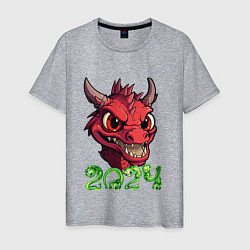 Мужская футболка Символ года 2024 маленький дракоша