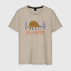Мужская футболка Be happy