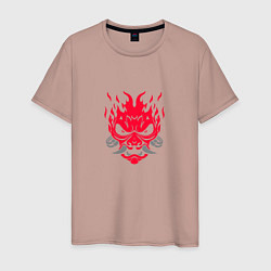 Мужская футболка Логотип Samurai Cyberpunk 2077 - симметричный