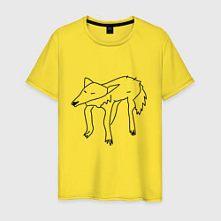 Мужская футболка Забавный волк