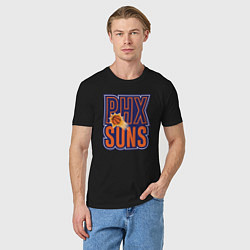 Футболка хлопковая мужская Phx Suns, цвет: черный — фото 2