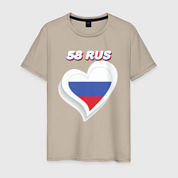 Мужская футболка 58 регион Пензенская область
