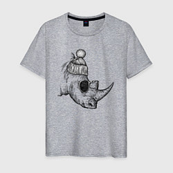Мужская футболка Носорог модный